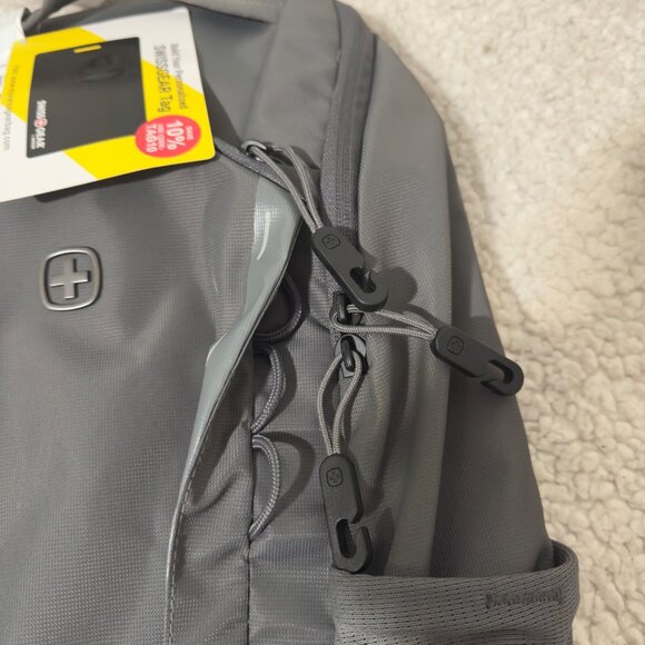 Swissgear Laptop Backpack Charcoal Gray With Padded Straps & Side Pockets school - Picture 8 of 16